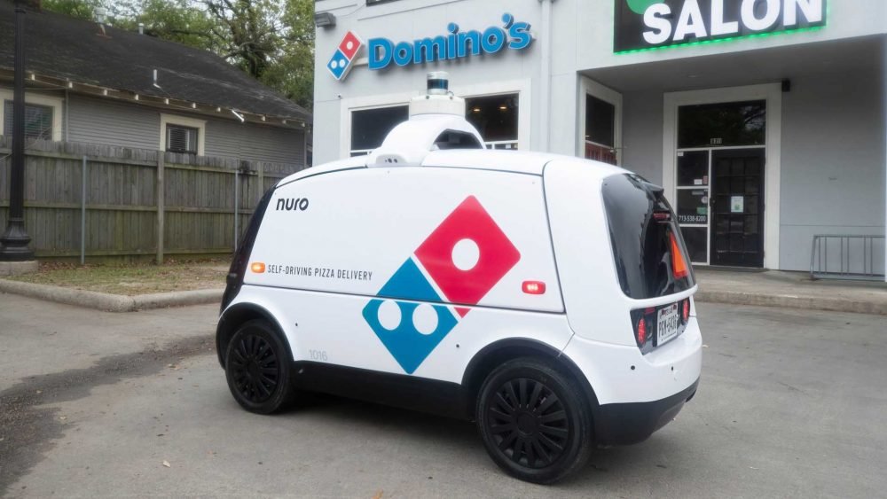 Domino's Initiates Automatic Pizza Delivery using a Self Driven Robot Car Nuro R2